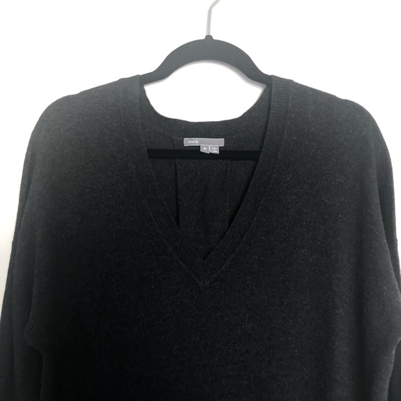 Vince wool/cashmere sweater dress charcoal nwot - Picture 2 of 3